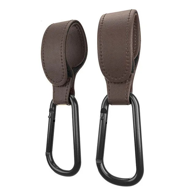 Leather Stroller Hooks – 360° Rotating 1/2pcs