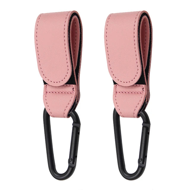 Leather Stroller Hooks – 360° Rotating 1/2pcs