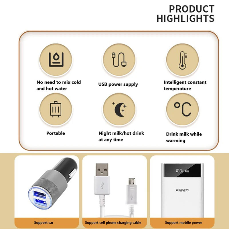 Portable USB Milk & Water Warmer