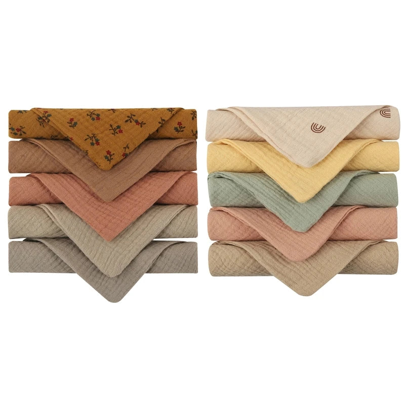 Baby Square Towels – 10Pcs Set