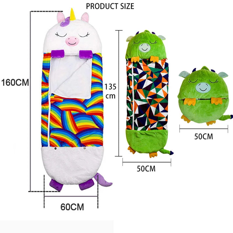 Children’s Cartoon Sleeping Bag with Pillow