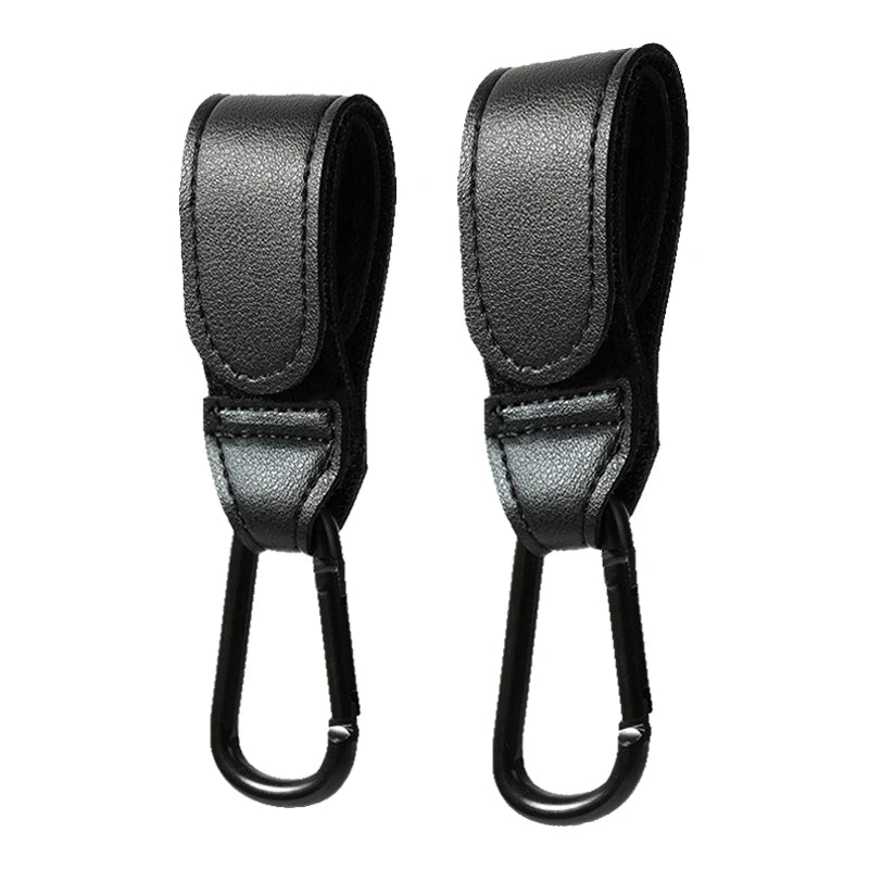 Leather Stroller Hooks – 360° Rotating 1/2pcs